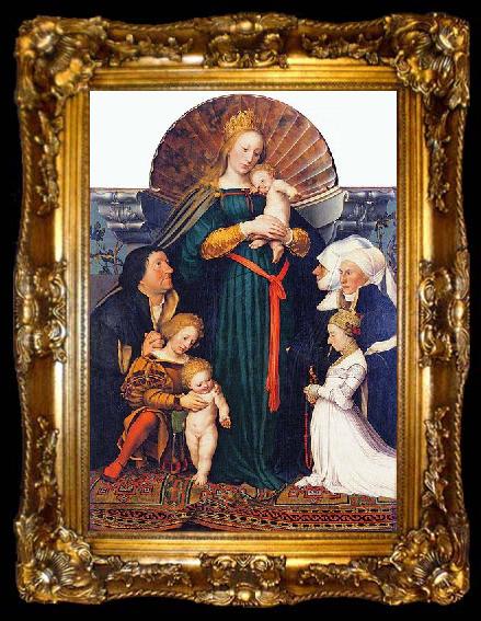 framed  Hans holbein the younger Darmstadt Madonna,, ta009-2